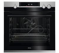 AEG BSS57606BM Four à pyrolyse autonettoyant série 7000 avec support vapeur : extérieur croustillant et juteux à l'intérieur, capteur de température central, 45 programmes automatiques, écran tactile