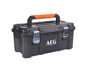 AEG Coffre de Chantier 21 L AEG21TB IP65 Polypropylène Attaches Métal | Étanchéité certifiée, demi-plateau amovible, fermetures renforcées, transport et stockage des outils sur le terrain