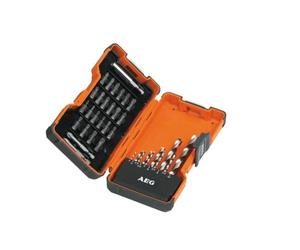 AEG Coffret 35 Pièces Forets Métaux HSS-G Ø 2-10 mm Embouts 4932352249 | Perçage du métal et vissage réunis, boîtier Power Set organisé, large choix de pointes, assemblages en acier et alu