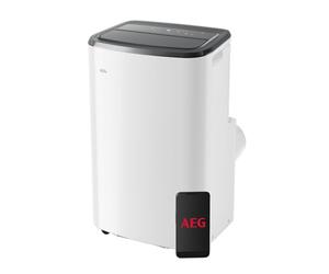AEG Comfort 6000 AXP35U539CW Climatiseur mobile LED, tactile, 40-50 m², 64 dB(A), refroidissement, ventilateur, déshumidification, automatique