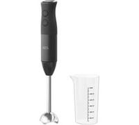 AEG HB4-1-4GG Mixeur plongeant, puissance 600 W, 2 vitesses, fonction turbo, avec gobelet 0,6 l avec doseur, gobelet lavable au lave-vaisselle, sans BPA, noir