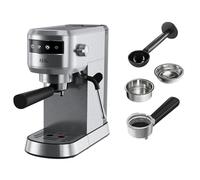 AEG EC6-1-6ST Machine à expresso porte-filtre/design fin/technologie Thermoblock / 15 bar / 3 inserts pour 1-2 tasses & dosettes ESE/panneau de commande tactile/buse à mousse de lait