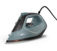 AEG Fer à repasser à vapeur, 2400 W, vapeur verticale variable, spray fin, 24% plastique recyclé, indicateur de chaleur résiduelle, câble de 2 m, rotatif à 180°, système anti-calcaire, semelle en
