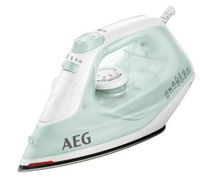 AEG Fer à repasser DB 1740LG - 2400 W - Effet pressing 110 g - Vapeur 0 à 30 g - Indicateur de chaleur résiduelle - Semelle en céramique - Glisse - Réservoir d'eau de 250 ml - Câble de 2 m - Système
