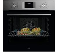 AEG Four multifonction OU5AB21FSM, 72 L, nettoyage AquaClean, 9 programmes, ventilateur XXL SurroundCook, écran LED, cuisson multi-niveaux, commandes escamotables, inox anti-traces