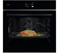 AEG Four multifonction TB8SB73ZAB, 70 l, nettoyage à vapeur, 25 fonctions, 119 programmes automatiques, sonde thermique, cuisson à vapeur, écran tactile, rails télescopes, connectivité Wi-Fi, noir