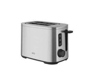 AEG Grille-pain T5-1-4ST Deli 5/7 réglages du grille-pain/compte à rebours/arrêt/décongélation/bouton de réchauffage/centrage automatique/boîtier Cool-Touch-Fente larges/tiroir ramasse-miettes