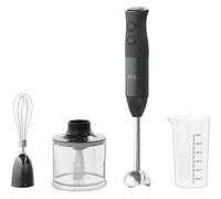AEG HB4-1-6GG Mixeur plongeant avec accessoires, puissance 600 W, 10 vitesses, fonction Turbo, mini hachoir, bras batteur, verre gradué 0,6 l, gobelet lavable au lave-vaisselle, sans BPA, noir