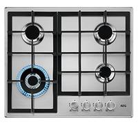 AEG Plaque de cuisson à gaz HGB64400SM Slim Line 60 cm 4 feux Acier inoxydable