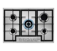 AEG HGB75400SM Slim Line Plateau de cuisson à gaz, 75 cm, 5 feux, acier inoxydable