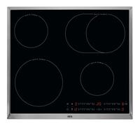 AEG hk654850 x B Plaque Électrique/Verre Céramique/57,6 cm/Rapid Power Zones de Cuisson/Acier inoxydable