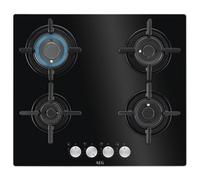 AEG HKB64029NB Table de Cuisson 4 Feux La Gaz On Verre Flush Burner 60 CM
