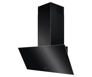 AEG Hotte murale sans tête 90 cm A série 7000 avec Hob2Hood - Extracteur et recirculation - Moteur haute performance - Maximum 500 m³/h/min - 64-74 dB(A) - Commande tactile - Noir - DVE5961HB