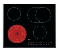 AEG - Plaque de cuisson encastrable noire 60 cm, vitrocéramique à induction, 7100 W, 220 V, Touch Control, Digitale Timer, 620 mm x 520 mm