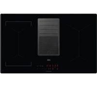 AEG - IDE84243IB - Table de cuisson à induction encastrable avec hotte aspirante intégrée - chaleur tournante