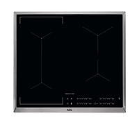 AEG IKE64441XB Plaque de cuisson autonome à induction, série 6000 avec bridge, Hob²Hood et commande coulissante, 60 cm, cadre en acier inoxydable, 4 zones de cuisson, fonction pont, fonction Power,