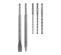 AEG - Kit 3 forets SDS+ ∅6/8/10 longueur 160mm & 2 burins (plat x1 & pic x1) - KIT SDS +