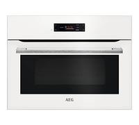 AEG KMK721880W Micro-ondes encastrables avec 1000 W et grill de 1200 W de puissance, programme de décongélation, 3 fonctions programmées, Display Excite (TFT), blanc, 42 litres