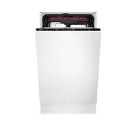 AEG Lave-vaisselle entièrement intégré FSE73507P - 45 cm - AirDry - Résultats de séchage parfaits - Économie d'énergie - Tiroir à couverts MaxiFlex - Écran QuickSelect - Départ différé - Arrêt d'eau - Ultra silencieux
