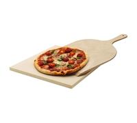 AEG Lot de 3 pierres à pizza A9OZPS1 - Pierre naturelle - Planche en bois avec poignée - Outil de coupe