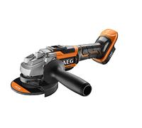 AEG - Meuleuse 18V Brushless 125 mm (Sans Batterie) - Moteur Haute Performance - Réglage du Carter en Fonte d'Aluminium Sans Outil - Grand Confort et Sécurité de Travail - BEWS18-125BL-0