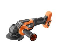 AEG Meuleuse Brushless PRO18V 115 mm BEWS18-115BLPX2-0 (Sans batterie) | Moteur sans charbon jusqu'à 9000 tr/min, frein de disque, démarrage progressif, poignée anti-vibrations, homme mort, métal