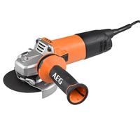 AEG Meuleuse d'Angle 115 mm 1000 W WS10-115S Poignée AVS Anti-Vibrations | Système Line Lock Out contre le redémarrage intempestif, changement de disque arbage et coupe du métal, chantier