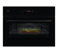 AEG NKK8N621B Four à micro-ondes Encastrable | Classe énergétique N/A | 45 cm, CombiQuick, Sonde thermique, Noir