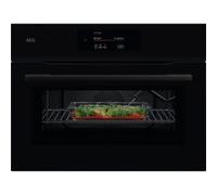 AEG NKK8N721B Four à micro-ondes Encastrable | Classe énergétique N/A | 45 cm, CombiQuick, Sonde thermique, Noir