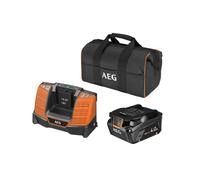 AEG Pack batterie 18V 4.0Ah L1840SHD + chargeur rapide – PRO18V, protection thermique, sac inclus