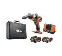 AEG Perceuse à Percussion Brushless PRO18V 75 Nm BSB18CBL Batterie fournie | Mandrin auto-serrant amovible 13 mm, 550 à 2100 tr/min, renvoi d'angle livré, accus HD 2,0 et 4,0 Ah, chargeur et coffret