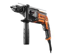 AEG Perceuse à Percussion Filaire 850 W 56 Nm SB2E850R Coffret 2 Vitesses | 3000 tr/min, mandrin autoserrant 13 mm, carter magnésium, poignée rallongée, perçage du bois 40 mm, métal et maçonnerie