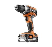 AEG Perceuse à Percussion PRO18V 50 Nm BSB18C2 LI-202C Batterie 2,0Ah | Format compact de 191 mm, mandrin métal 13 mm, 3 modes, 450 à 1800 tr/min, éclairage LED, 2 accus 2,0 Ah, chargeur, coffret