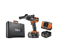 AEG - Perceuse-visseuse à percussion BRUHSLESS 18V, Surpuissante avec ses 110Nm, livrée en malette de transport avec 1 batterie 4Ah, 1 batterie 2Ah et son chargeur - BSB18C3BL-X02C