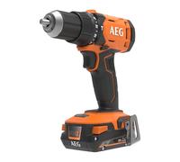 AEG - Perceuse à percussion sans fil à batterie - couple puissant 60Nm - mallette de transport, 2 batteries 18V 2,0 Ah et chargeur de batterie - BSB 18 G4-202C