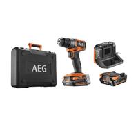 AEG Perceuse-Visseuse Brushless PRO18V 65 Nm BS18SBL-202C Batterie 2,0Ah | Format Subcompact de 1,3 kg, mandrin métal 13 mm, embrayage 24 crans, 450 à 1750 tr/min, 2 accus 2,0 Ah, chargeur, malette