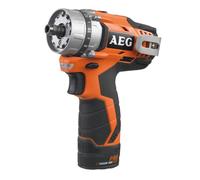 AEG Perceuse-Visseuse PRO12V 32 Nm 153 mm BBS12C2LI-202B Batterie 2,0Ah | Têtes amovibles pour zones d'accès difficile, réception Hex 1/4" interne, clip ceinture, 2 accus 2,0 Ah, chargeur 40 min