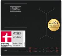 AEG Plaque de cuisson à induction, de 60 cm, fabriquée en Allemagne, à 4 zones de cuisson flexibles avec surface saphir résistante aux rayures, SenseBoil empêche la débordement, combinaison bridge à 2