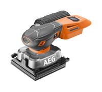 AEG - Ponceuse vibrante 18V SUBCOMPACT BRUSHLESS, 1/4 feuille, 7000 à 12000 osc/min, fixation scratch ou à pince (sans batterie) - BFS18SBL-14-0