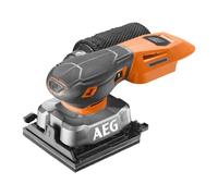AEG - Ponceuse vibrante 18V SUBCOMPACT BRUSHLESS, 1/4 feuille, 7000 à 12000 osc/min, fixation scratch ou à pince (sans batterie) - BFS18SBL-14-0