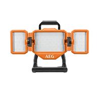 AEG - Projecteur Triple Panneaux 18V, 3500 lumens Hybride : Fonctionne sur Batterie (Non fournie) ou Secteur - BLP18-0, Orange