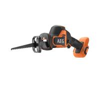 AEG - Scie Sabre SubCompact 18V PRO18V Brushless (Sans Batterie) - Course de Lame 23 mm - 3200 cps/min - Changement de Lame Fixtec Facile, Éclairage LED, Revêtement SoftGrip - BUS 18SBL