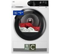 AEG Série 7000, Séchoir à pompe à chaleur, 9 kg, TR7HE9C, technologie SensiDry, classe C, MixDry pour Cotons et Synthétiques, Technologie PreciseDry pour Économie d'énergie, 64 dB, 850 x 596 x 636 mm