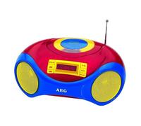 AEG SR 4363 CD Radio Karaoké Pour Enfants - CD-R/Rw - Radio Fm Pll - Port USB - LCD Rouge - Microphone