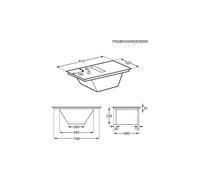 PLAQUE DE CUISSON AVEC HOTTE INTÉGRÉE AEG TH84CB03FZ SAPHIRMATT