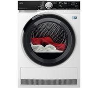 AEG TR959M6OBC Sèche-linge avec pompe à chaleur, installation libre, 9 kg, série 9000, 8 cycles de séchage, programme rapide, éclairage intérieur, Wi-Fi, porte XL en noir, blanc, fabriqué en UE