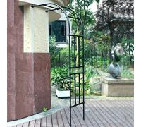 AEGCAOJH Arche Murale mi-latérale, Arche de Jardin mi-Ronde, Treillis Noir/Blanc, pergola pour Plantes grimpantes, 240 cm de Haut pour décoration de Jardin de terrasse, Mariage (Couleur : n