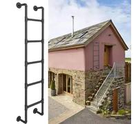 AEGCAOJH Échelles de Secours en métal de 4 Pieds, 5 Pieds, 6 Pieds, 7 Pieds, 8 Pieds, pour Maisons à 2 étages, échelle Murale de lit superposé en Fer forgé pour lit Haut/extérieur/terrasse/