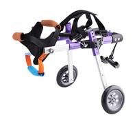 AEGCAOJH Fauteuil Roulant réglable à 2 Roues pour Animaux de Compagnie, en Aluminium, pour Chien, Outil d'assistance à la Marche pour la rééducation des Pattes arrière du Chien, Chariot pou