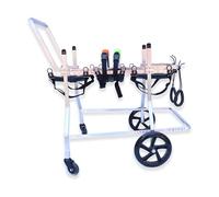 AEGCAOJH Fauteuil Roulant réglable pour Animaux de Compagnie Fauteuil Roulant pour Chien à 4 Roues Chariot à Outils de Marche Fauteuil Roulant assisté en Aluminium pour rééducation Canine